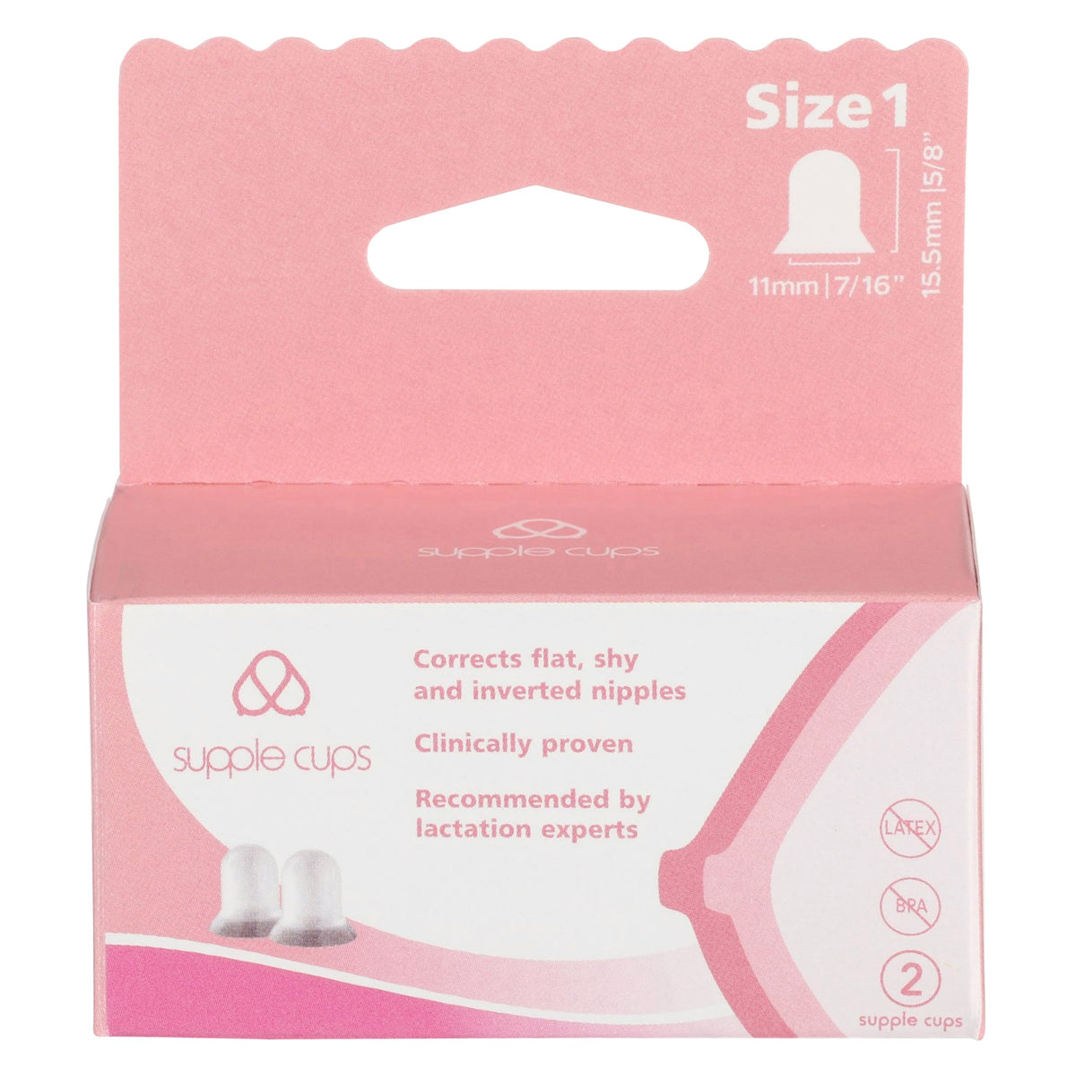 Supple Cups for Flat, Shy and Inverted Nipples (Size 2)