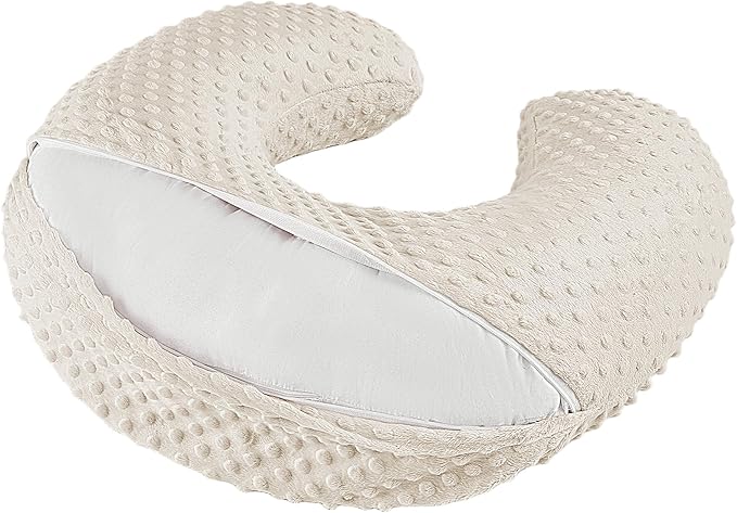 Nursing Pillow for Bottle and Breastfeeding, Ergonomic Comfort Nursing Essentials for Mom and Baby, Feeding Support Pillow with Removable Cover, Easier and Healthier Nursing (Fog)