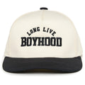 Baby 2 Tone Trucker Snapback Hat - Long Live Boyhood - Black/Beige