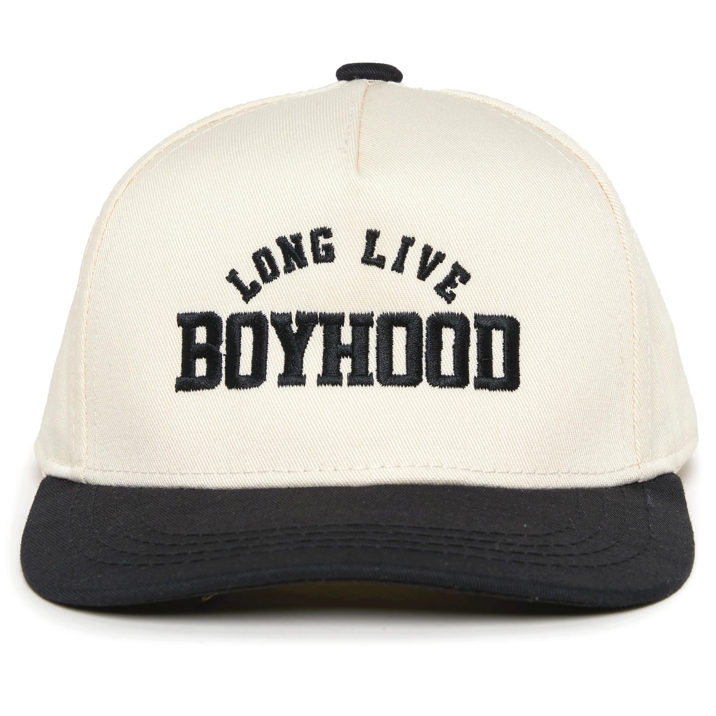 Baby 2 Tone Trucker Snapback Hat - Long Live Boyhood - Black/Beige