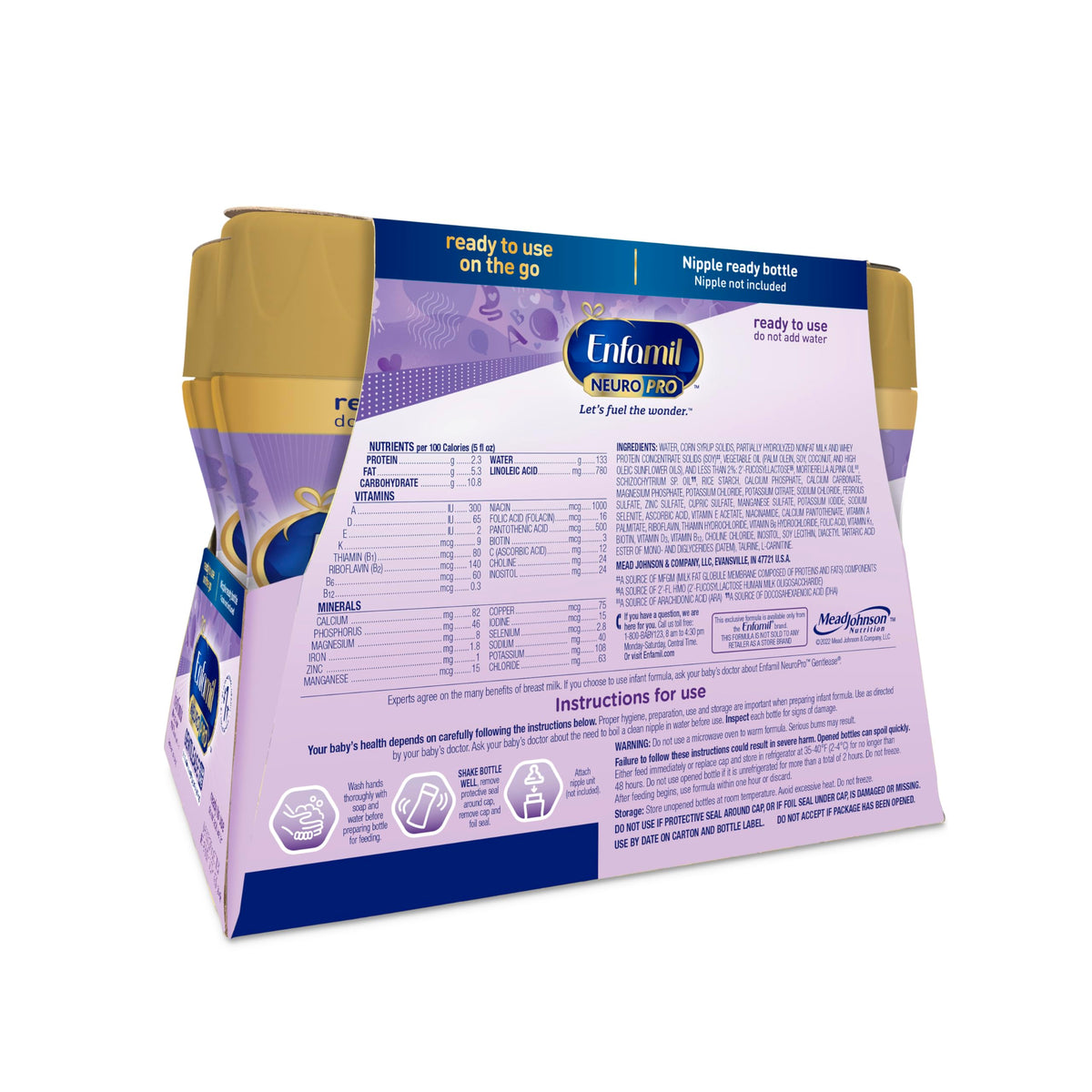 Enfamil NeuroPro Gentlease Ready-to-Feed Baby Formula, 8 Fl Oz, 24 CT