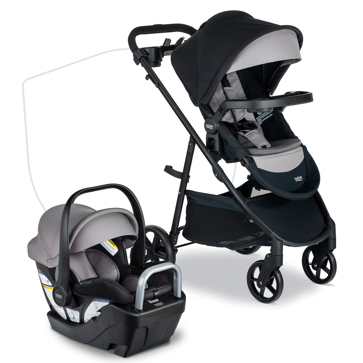 Britax Willow Brook S+ Travel System with Alpine Base — Raven Black