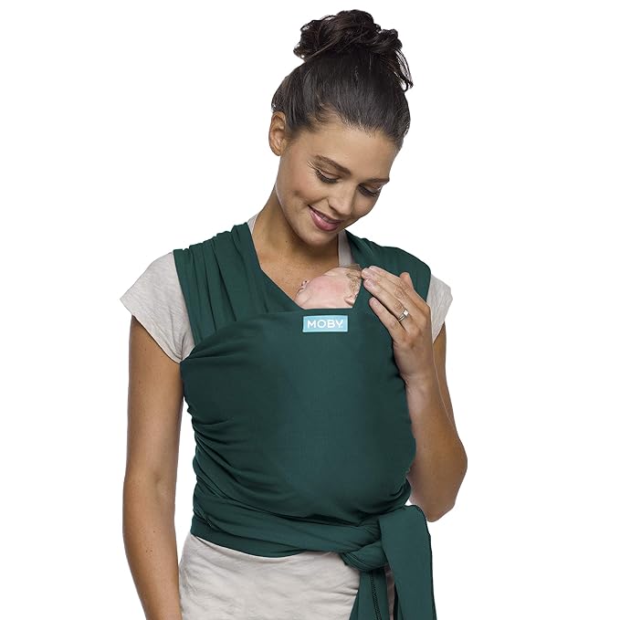 Moby Baby Wrap Carrier Classic for Newborns to Toddlers (8-33lbs), Infant Sling Carrier, Lightweight & Hands Free Design, Adjustable for All Body Types (Pacific)