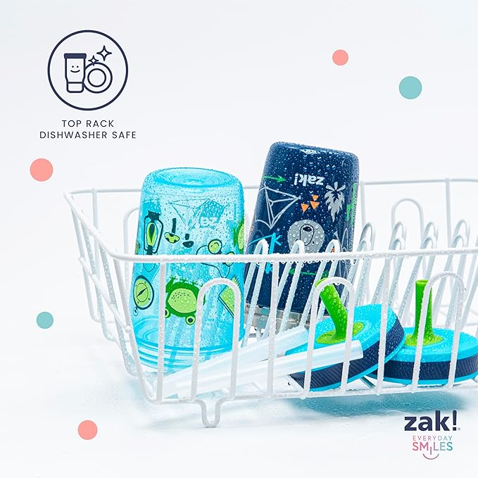 Zak Designs Bluey Kelso Tumbler Set, Leak-Proof Screw-On Lid with Straw, Bundle for Kids Includes Plastic and Stainless Steel Cups with Bonus Sipper, 3pc Set