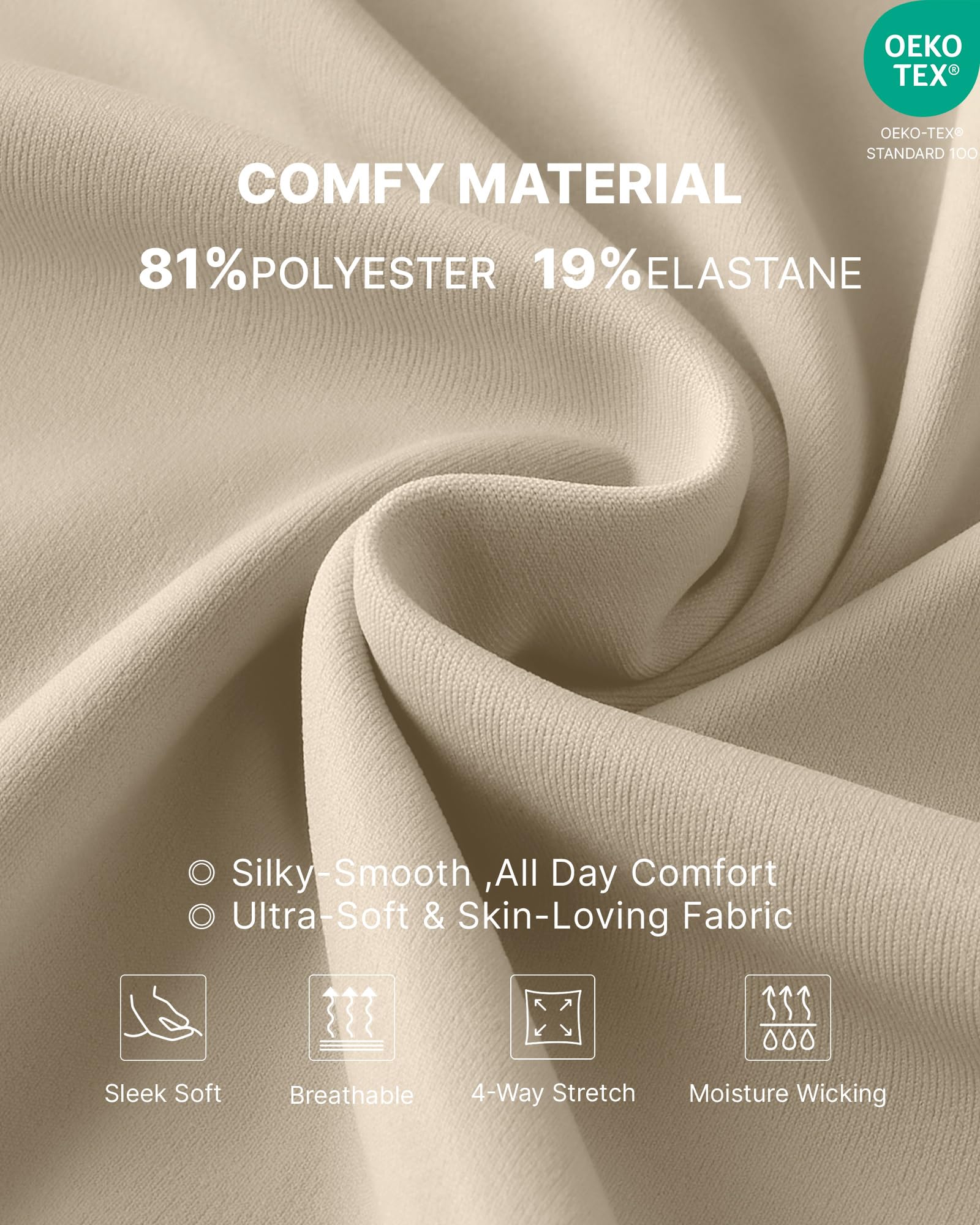 G4Free Maternity Work Pants Yoga Over the Belly,Light Khaki,S,Petite
