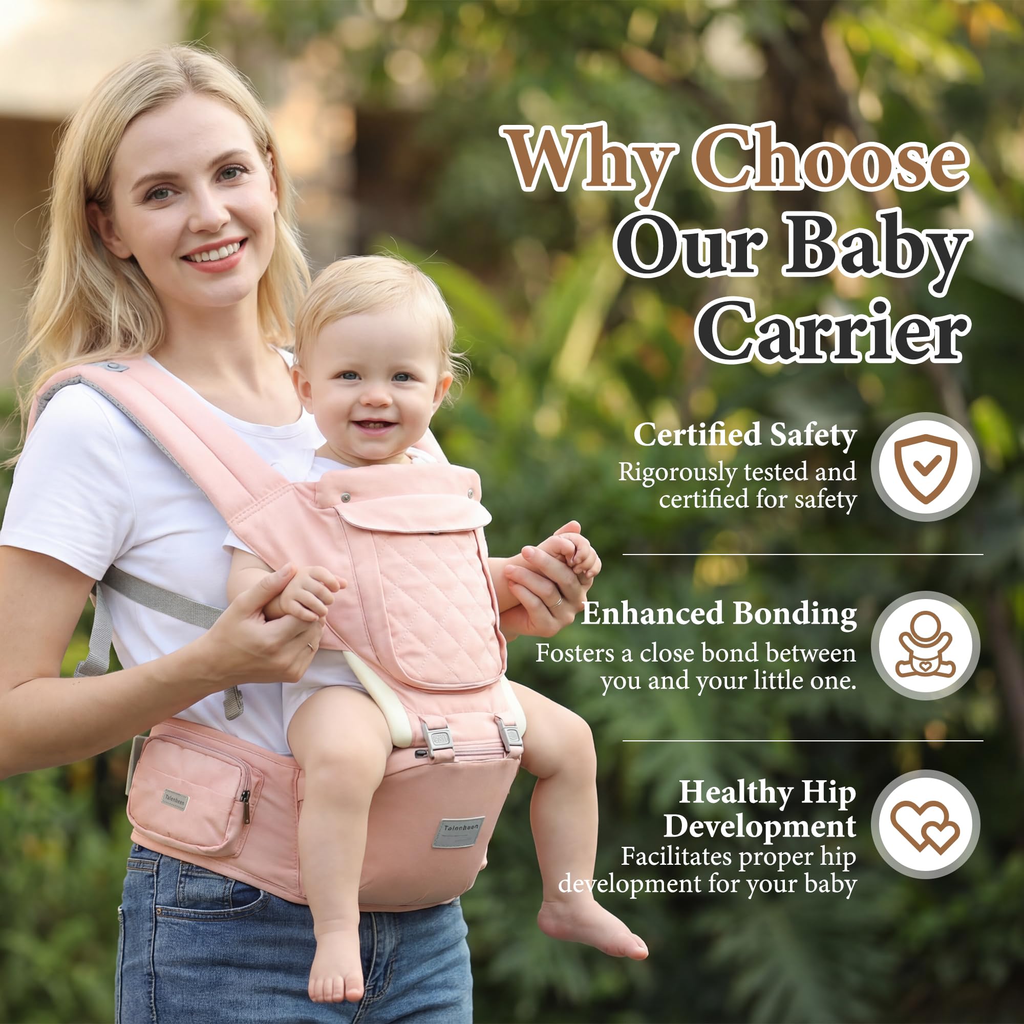 Baby Carrier Newborn to Toddler, 6-in-1 Baby Carrier