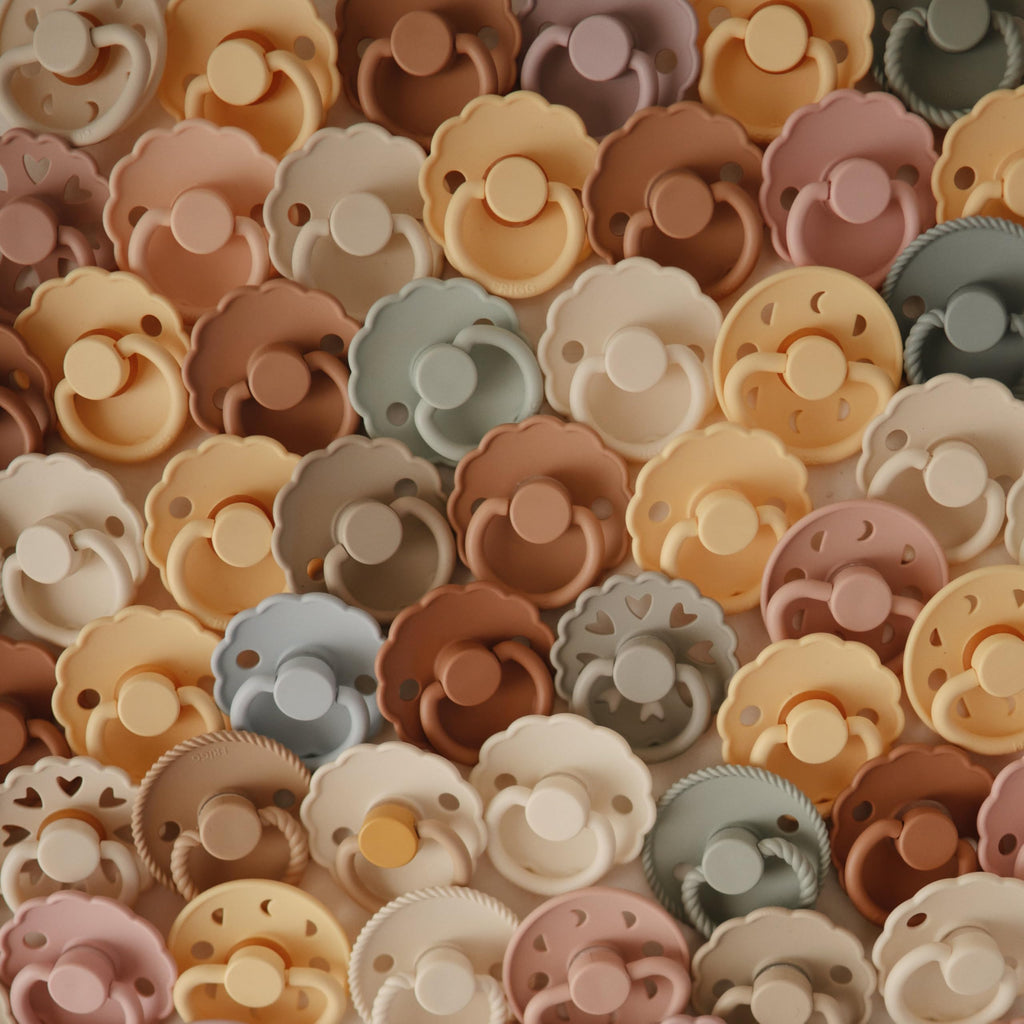 FRIGG SilkySoft Silicone Baby Pacifier 6-Pack Earthy Wonder | Made in Denmark | BPA-Free (0-6 Months)