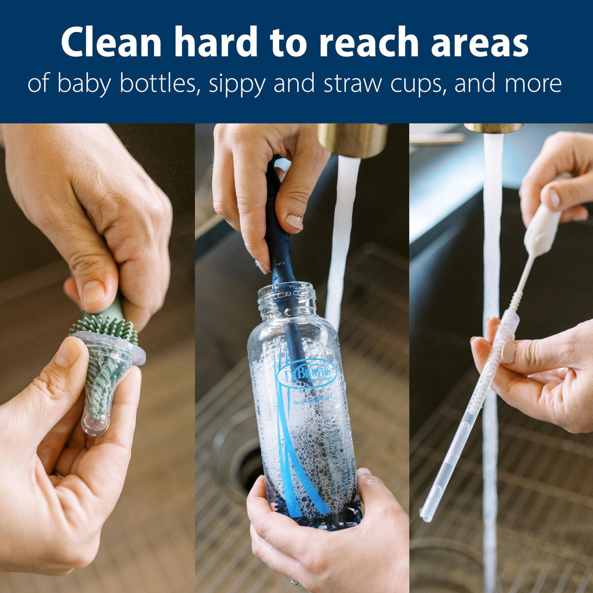 Dr. Brown's Silicone Cleaning Brush Set, 3-Pack