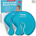 Breast Ice Packs for Breastfeeding and Engorgement Relief - Hot and Cold Breast Therapy Packs - Soft, Dual-Sided & Reusable - 2 Pack