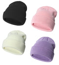 ENBAOHUI Baby Beanie Hat Newborn Winter Warm Knit Hat Kids Soft Beanie Cap Boys Girls Winter Warm Knit Hat Black/White/Pink/Purple S