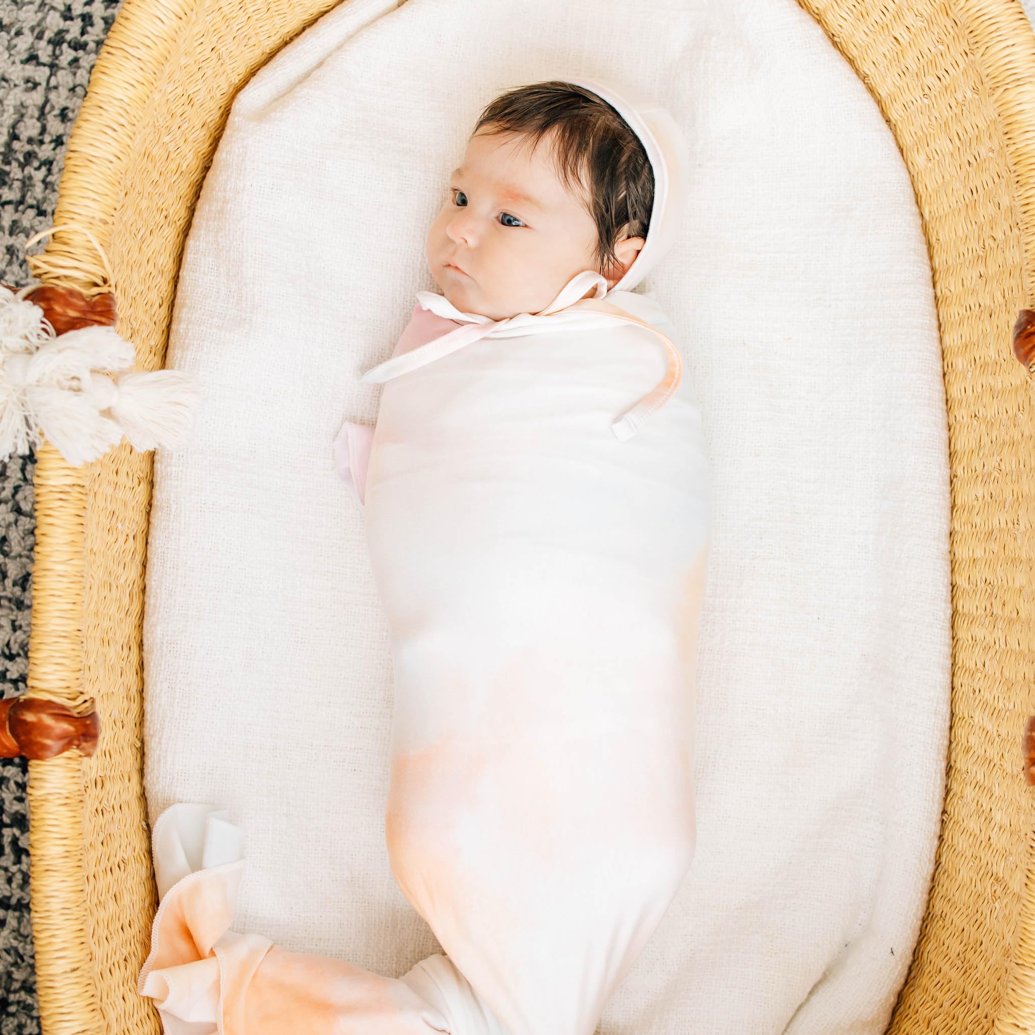 Copper Pearl Swaddle Blankets for Newborns | Soft Stretchy Receiving Blankets for Boys and Girls | Large 46 x 46 Inch Baby Blankets | Lightweight and Breathable Swaddles | Nova