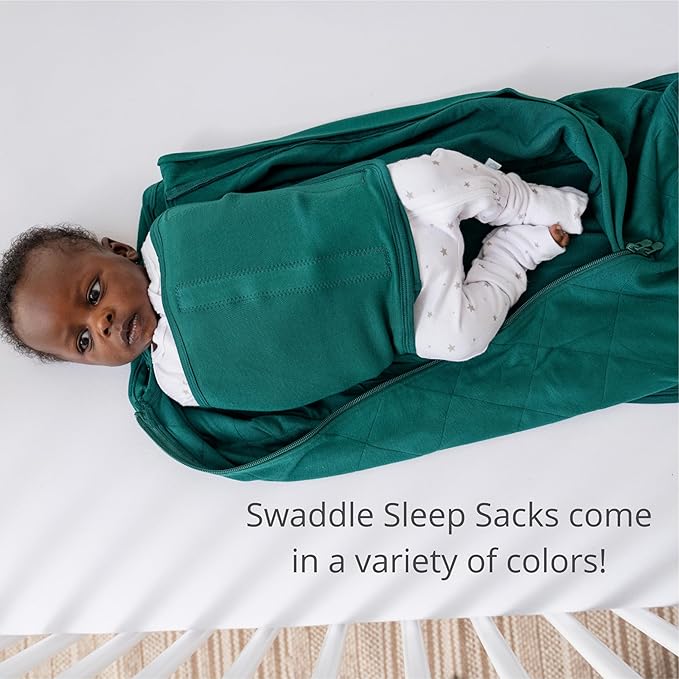 Dreamland Baby Bamboo Viscose Swaddle Sleep Sack (0-6 Months). 1.0 TOG Ultra Soft Swaddle Blanket w/Built in Band. 97% Viscose, 3% Spandex (Grey). Mom-Owned US Business, Premium Materials