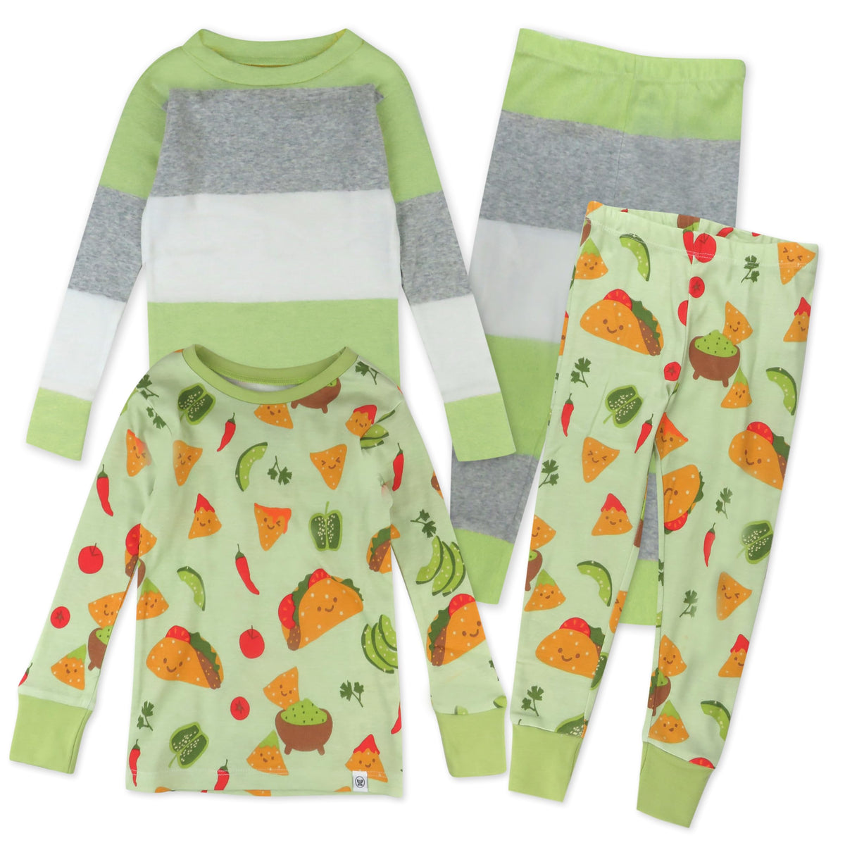 HonestBaby 4-Piece Long Sleeve PJ Set