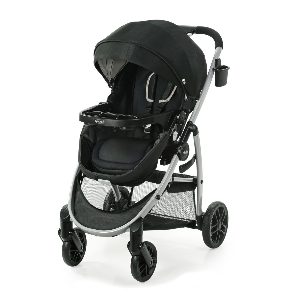 Graco Modes Pramette Stroller, 3-in-1 Baby Stroller, 3 Modes: Infant Car Seat Carrier (Car Seat Not Included), Infant Pramette to Toddler Stroller with Reversible Seat and One-Hand Fold, Redmond