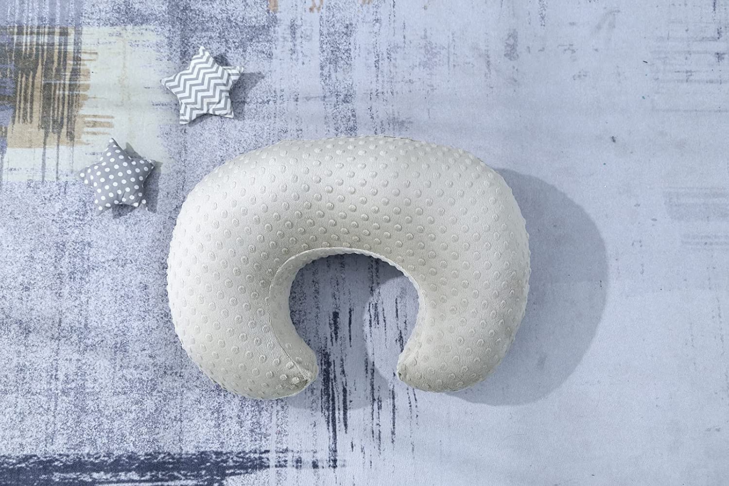 Nursing Pillow with Nursing Pillow Cover Set for Breastfeeding Moms, Ultra-Soft Nursing Pillows for Infant Newborn Baby Boy Girl (Tidal Foam)