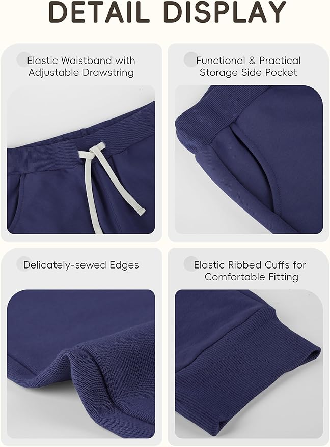 4 Pack Toddler Boys Sweatpants Cotton Baby Kids Joggers Toddler Boys Girls Sweatpants with Pocket Drawstring