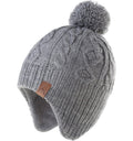 LMLALML Toddler Winter Hat - Kids Knit Warm Fleece Lined Beanie with Pom
