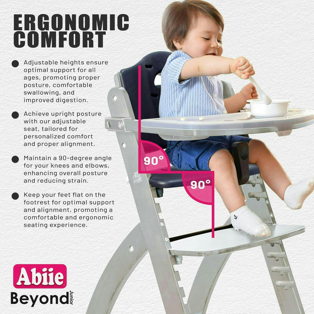 Abiie Beyond Junior Convertible Wooden High Chair with Removable Tray