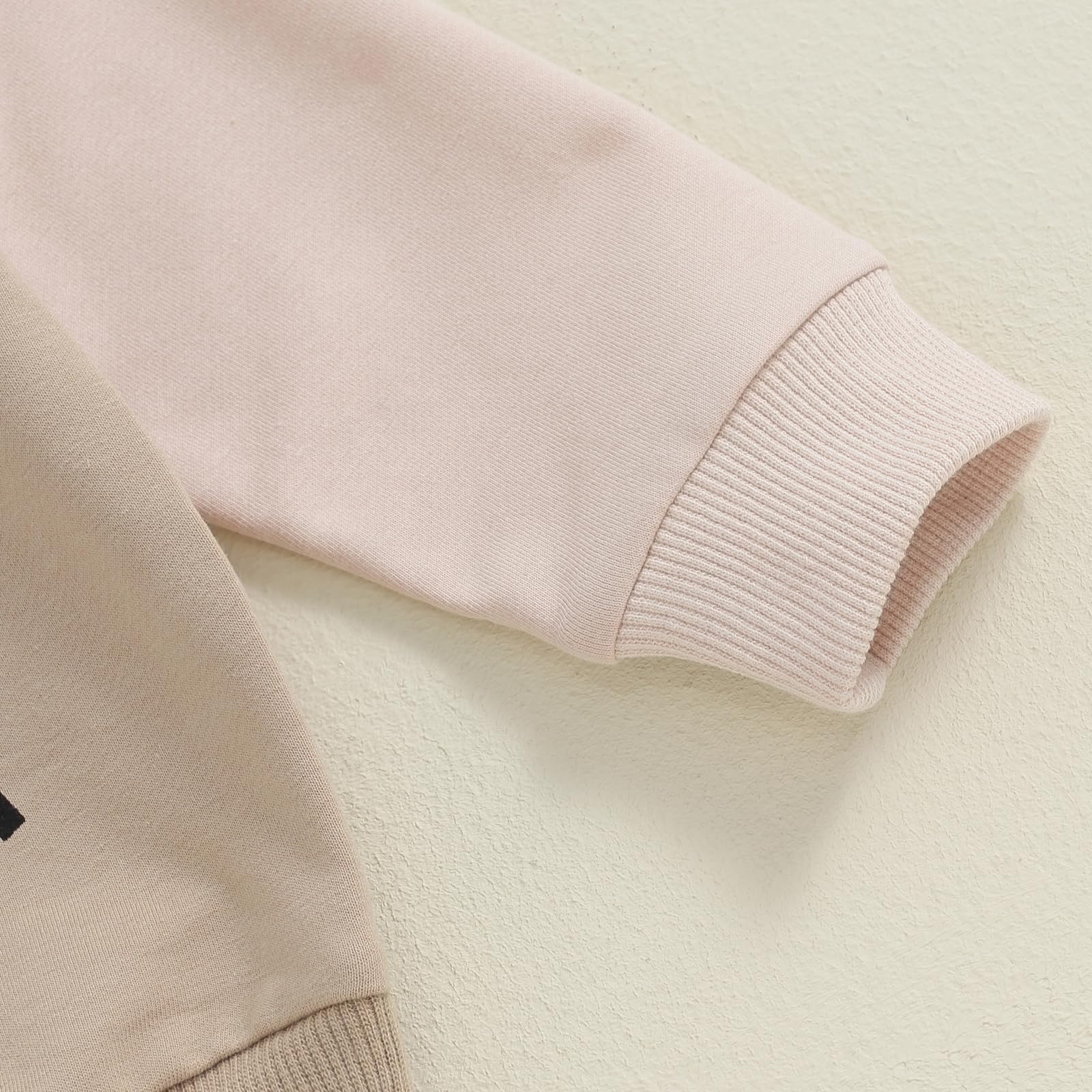 Toddler Baby Boy Fall Winter Outfit Long Sleeve Letter Print Sweatshirts and Jogger Pants Infant Boy Clothes (Pretty Guy Khaki, 0-6 Months)