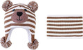 LANGZHEN Toddler Kids Infant Winter Hat,Earflap Knit Warm Cap Fleece Lined Beanie for Baby Boys Girls
