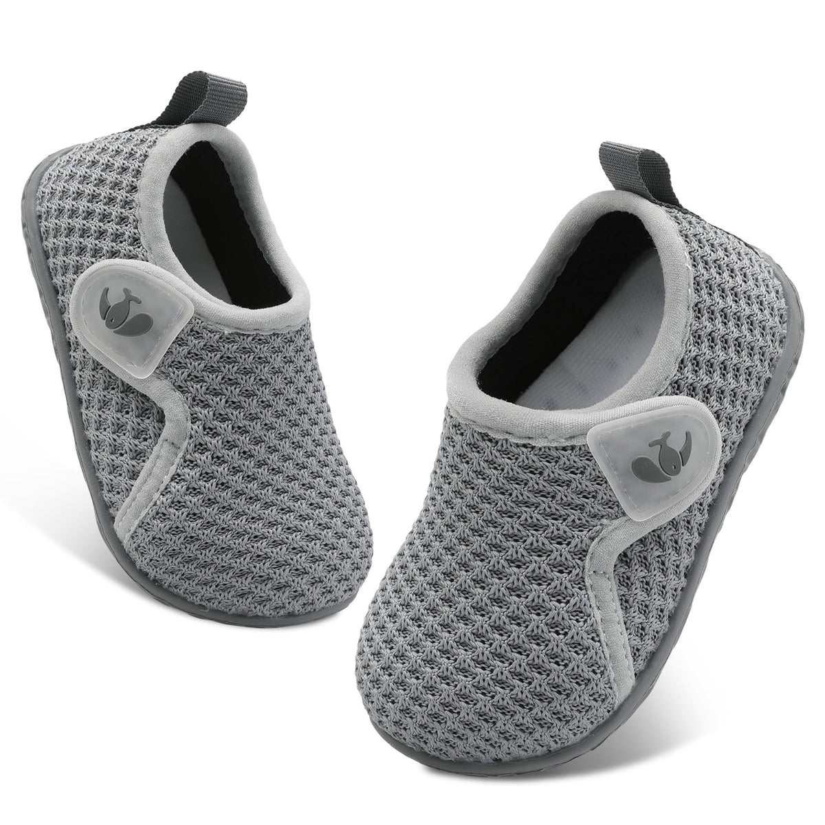 FEETCITY Infant Shoes Girls Boys Slip On Sneaker Newborn Crib Shoes First Walking Shoe Pink Grey