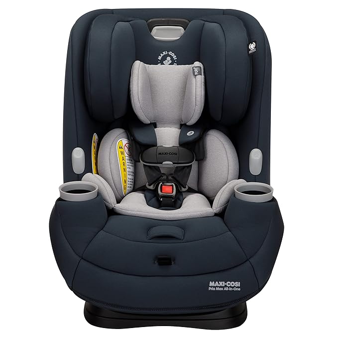 Maxi-Cosi Pria Max All-in-One Convertible Car Seat, Rear Facing Car Seat (4-40 lbs), Forward Facing Car Seat (22-65 lbs), High Back Booster Seat (40-100 lbs), Pure COSI, Essential Graphite