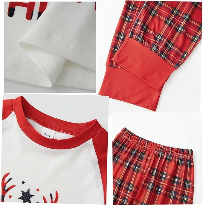 Awoscut Family Christmas Pajamas Matching Pajamas for Family, Xmas PJs Sets Holiday Sleepwear