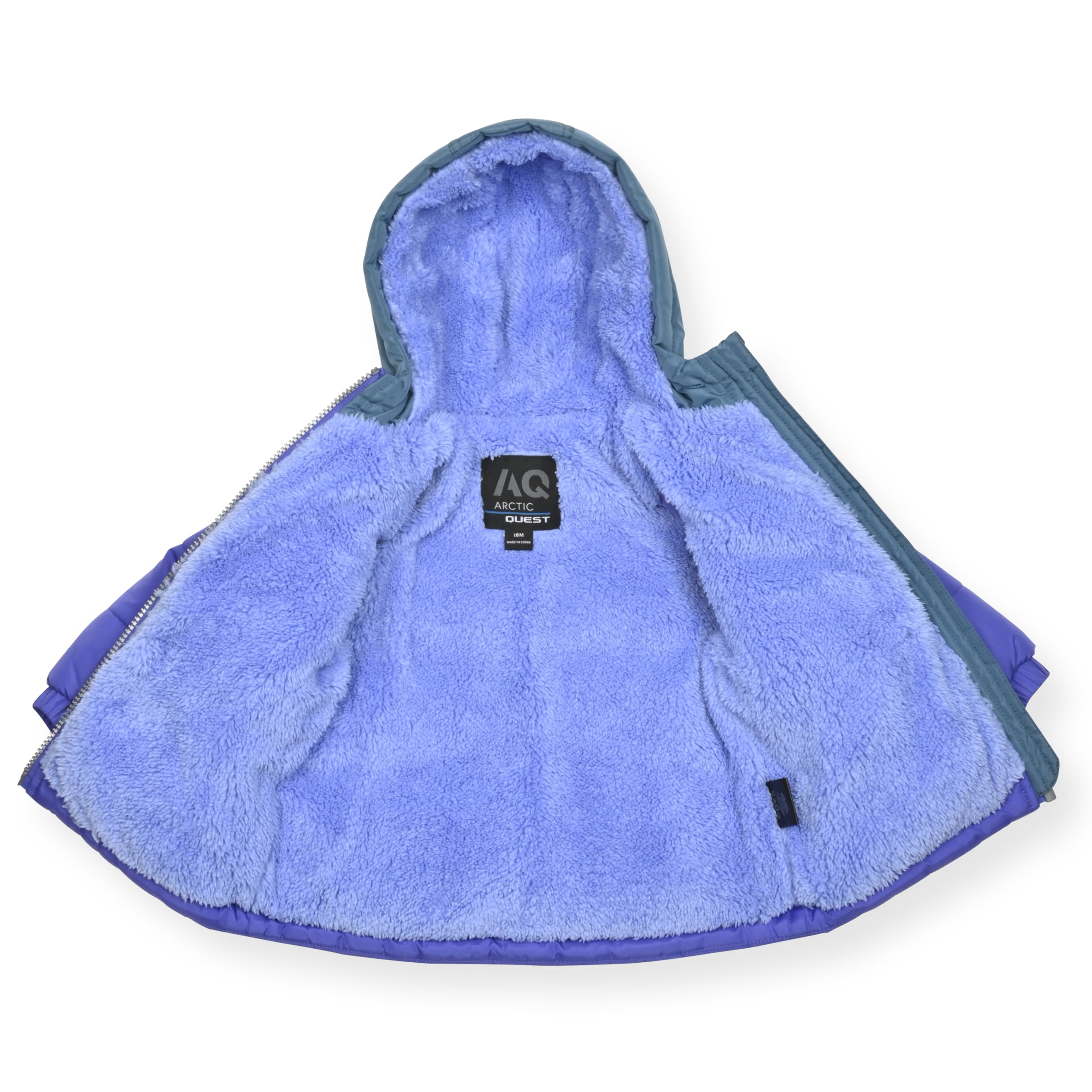 Arctic Quest Girls' Bib Snow Pants and Ski Jacket Water-Resistant Snowsuit For Kids Winter Hooded Jacket, Vibrant Lavender 2, 4