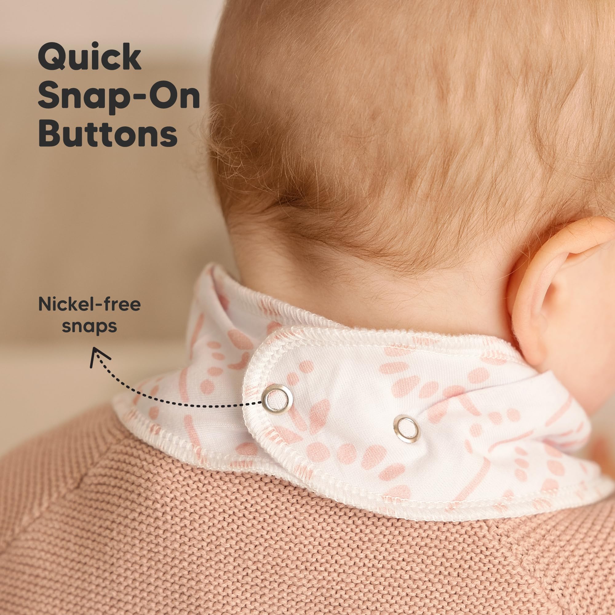 KeaBabies 8pk Organic Baby Bandana Bibs for Drooling and Teething (Prism)