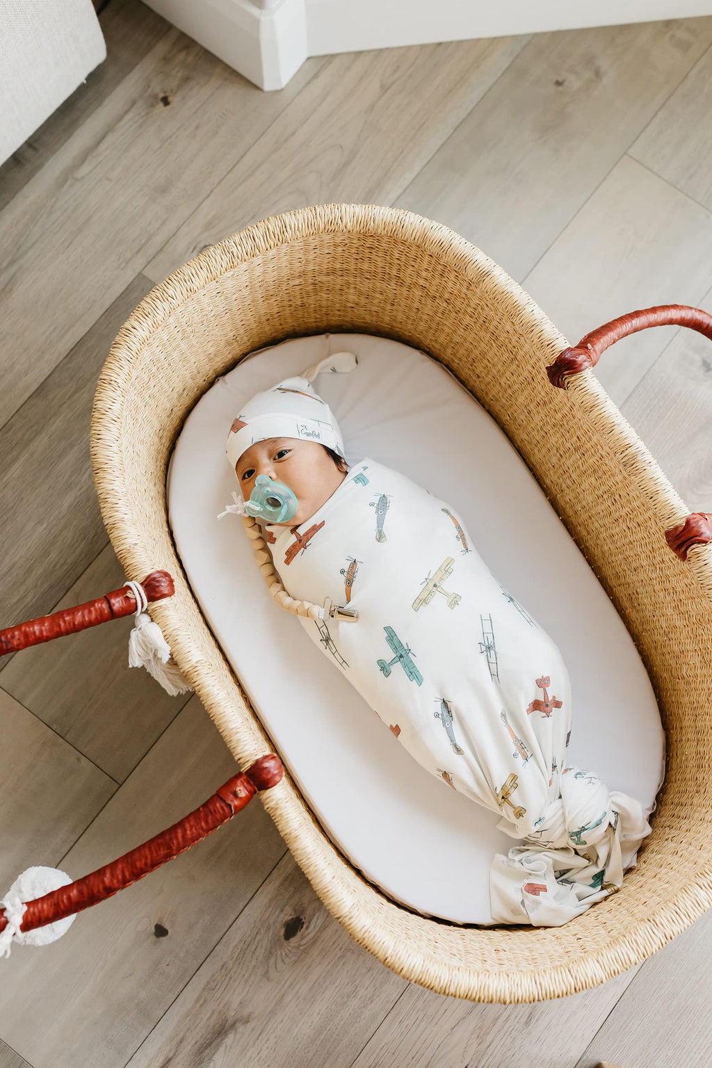 Copper Pearl Swaddle Blankets for Newborns | Soft Stretchy Receiving Blankets for Boys and Girls | Large 46 x 46 Inch Baby Blankets | Lightweight and Breathable Swaddles | Strawberry