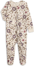 Colored Organics Baby Zip-Up Footed Sleeper with 2-Way Zipper - Newborn Organic Cotton Pajamas