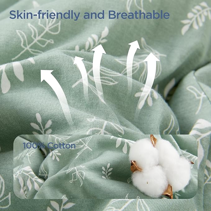 Duomiaomiao 3.5 TOG Toddler Sleep Sack 3-4T 100% Cotton Winter Side Open Zipper Baby Sleep Sack with Feet, Warm Toddler Wearable Blanket