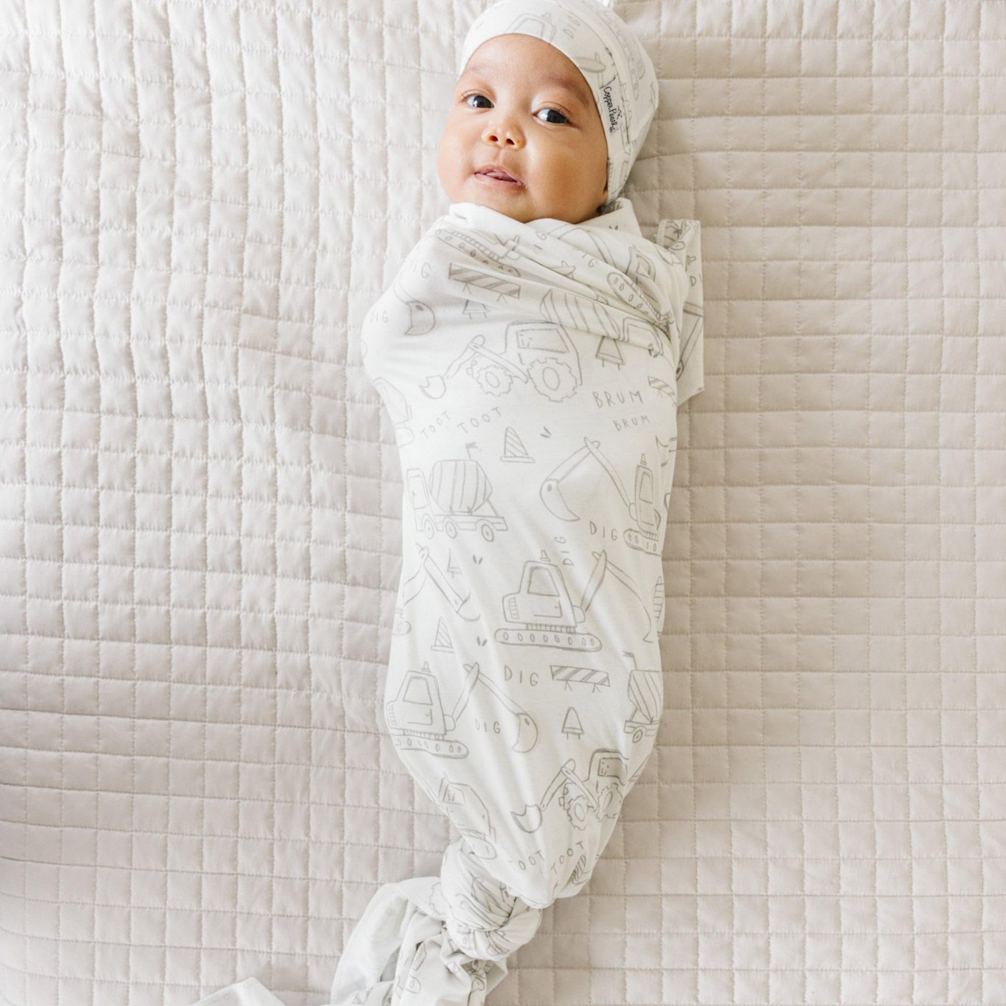 Copper Pearl Swaddle Blankets for Newborns | Soft Stretchy Receiving Blankets for Boys and Girls | Large 46 x 46 Inch Baby Blankets | Lightweight and Breathable Swaddles | Gage