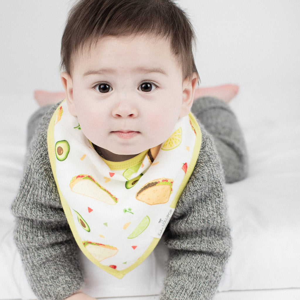 Loulou Lollipop Soft Breathable and Absorbent Muslin Bandana Bib Drool Bib Set for Baby Girl and Boy, Adjustable 3 to 36 Months, 2 Pack - Avocado