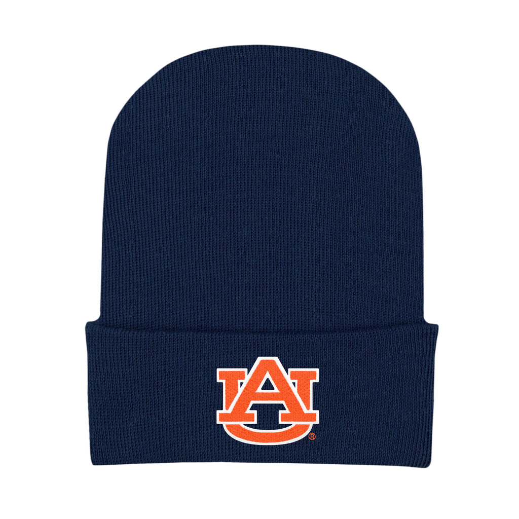 College Baby Infant Knit Cap Auburn Tigers Logo - Navy - Newborn