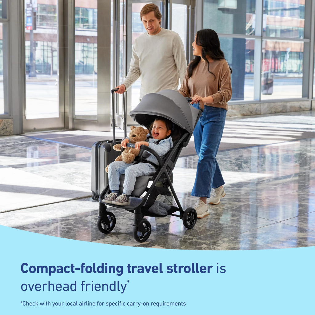 Graco® Ready2Jet Compact Stroller – Compact Travel Stroller with Automatic Fold Lilac Mod