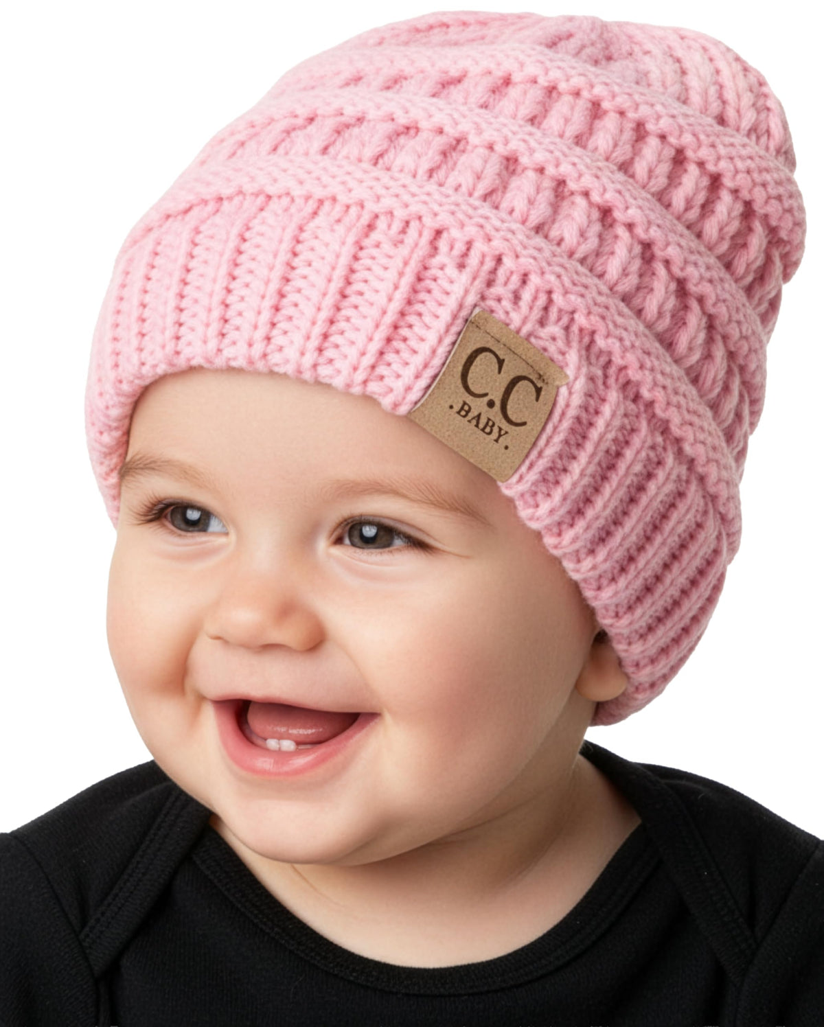 Funky Junque Baby Winter Hat – Cute Newborn Beanie, Infant Girl Hats 0–12 Months, Soft Knit Baby Beanies for Boys & Girls, Cozy Warm Stocking Stuffer Gift: Beige
