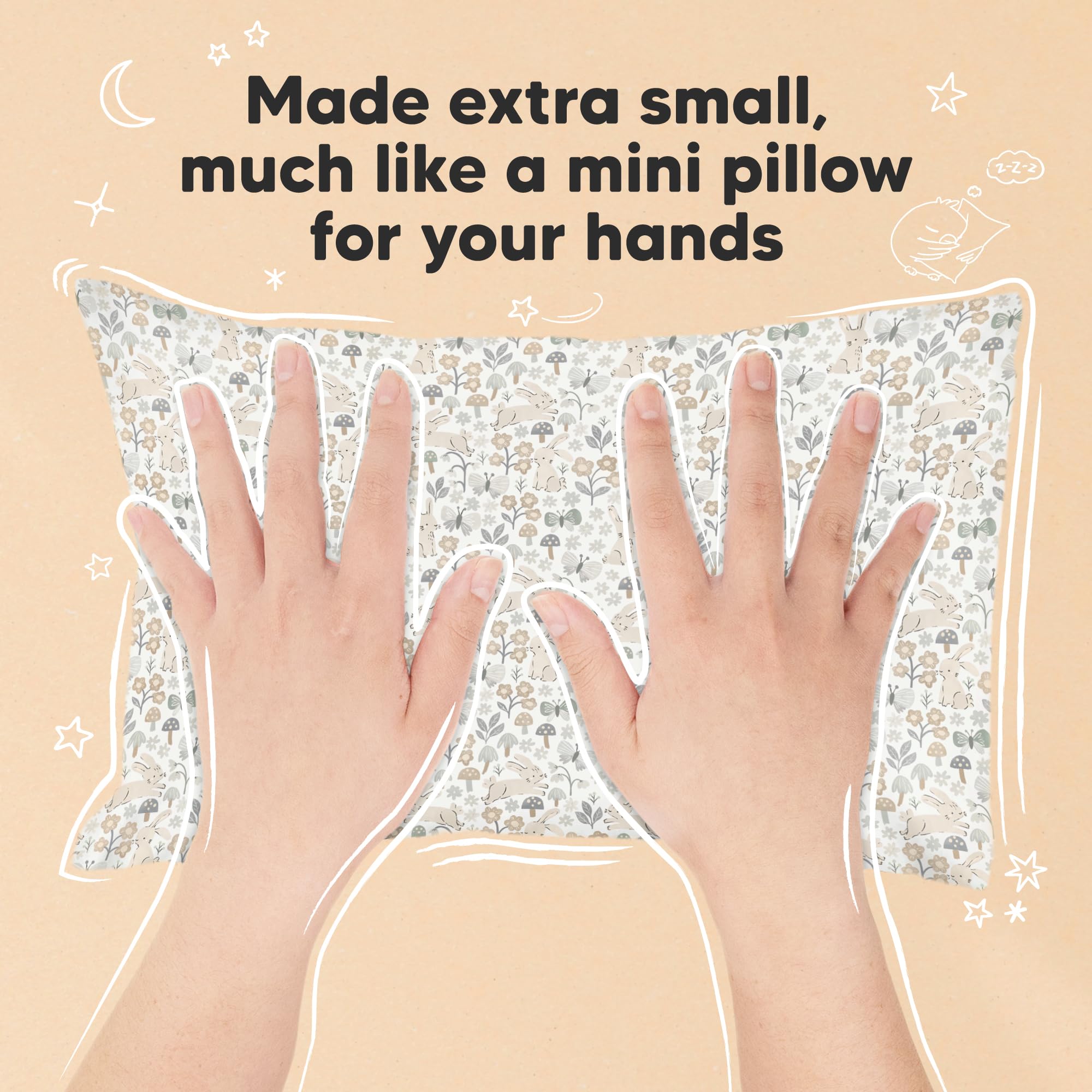Mini Toddler Pillow with Pillowcase, 9x13 My Little Dreamy Pillow (Prairie)