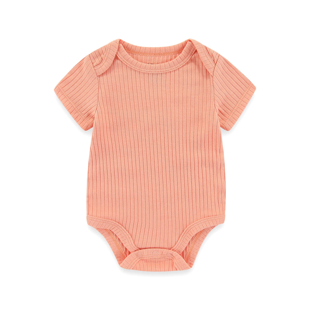 Kiddiezoom Newborn Baby Unisex Cotton One-Piece Bodysuits Baby Gift 5-Pack Clothes