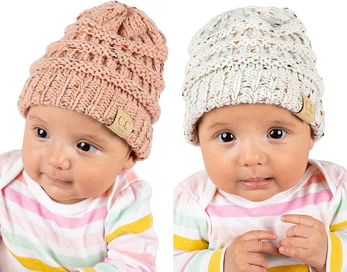 Funky Junque Baby Winter Hat – Cute Newborn Hats, Cozy Warm Infant Beanie, Soft Knit Stocking Stuffer for Babies 0–12 Months