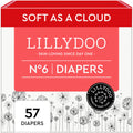 LILLYDOO Baby Diapers, Size 6 (29+ lbs), 57 Count, Hypoallergenic & TCF