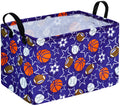 DUYIY Rectangle Gift Storage Basket Home Shelf Storage Basket Organizer Box Clothes Laundry Hamper Nursery Basket Laundry Basket with Handles (Star Ball)