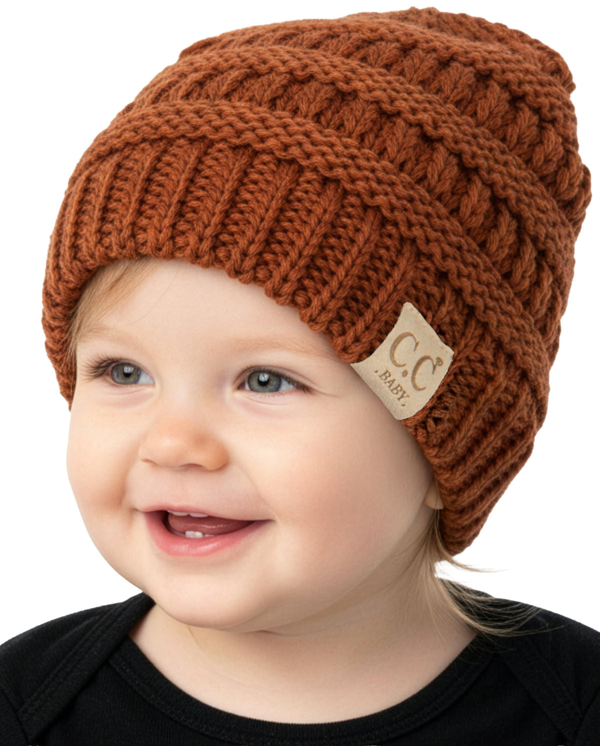 Funky Junque Baby Winter Hat – Cute Newborn Beanie, Infant Girl Hats 0–12 Months, Soft Knit Baby Beanies for Boys & Girls, Cozy Warm Stocking Stuffer Gift: Beige
