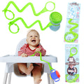 Brilli Baby Cup Catcher Patented Safety Tether Strap, Attach Sippy Cups, Bottles, Pacifiers & More to Stroller, High Chair, Car Seat, Made in USA, Food Grade, Dishwasher Safe, Lime/Lime