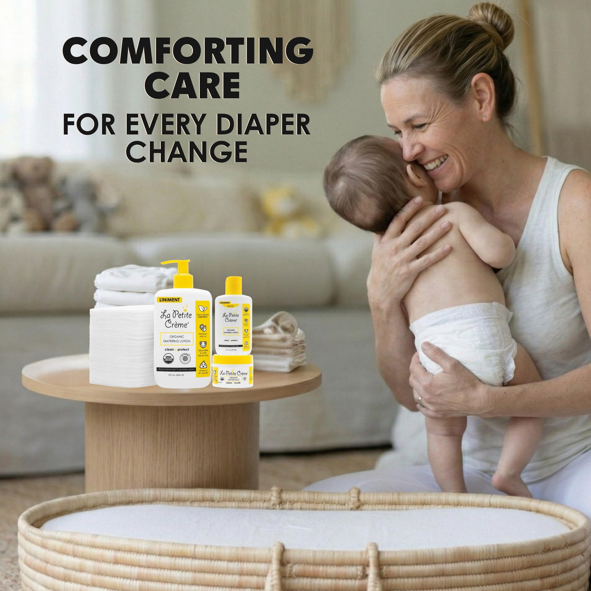 La Petite Creme Diapering Gift Set for Baby Shower, Newborn Essentials