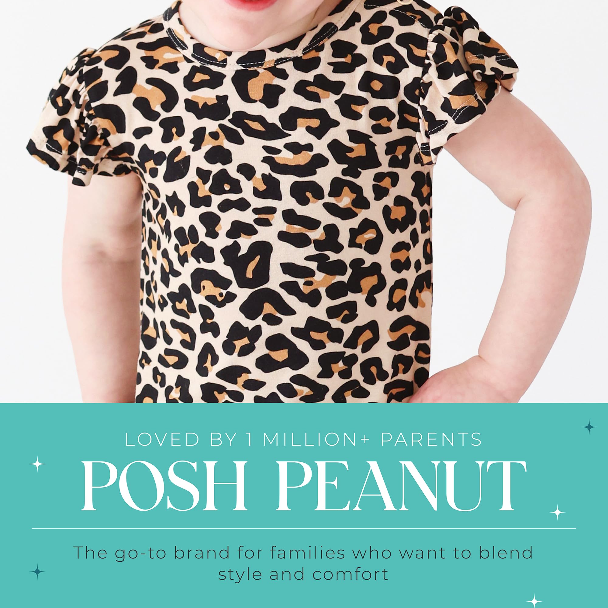 Posh Peanut Baby Girl Romper - Ruffled Capsleeve Henley Romper