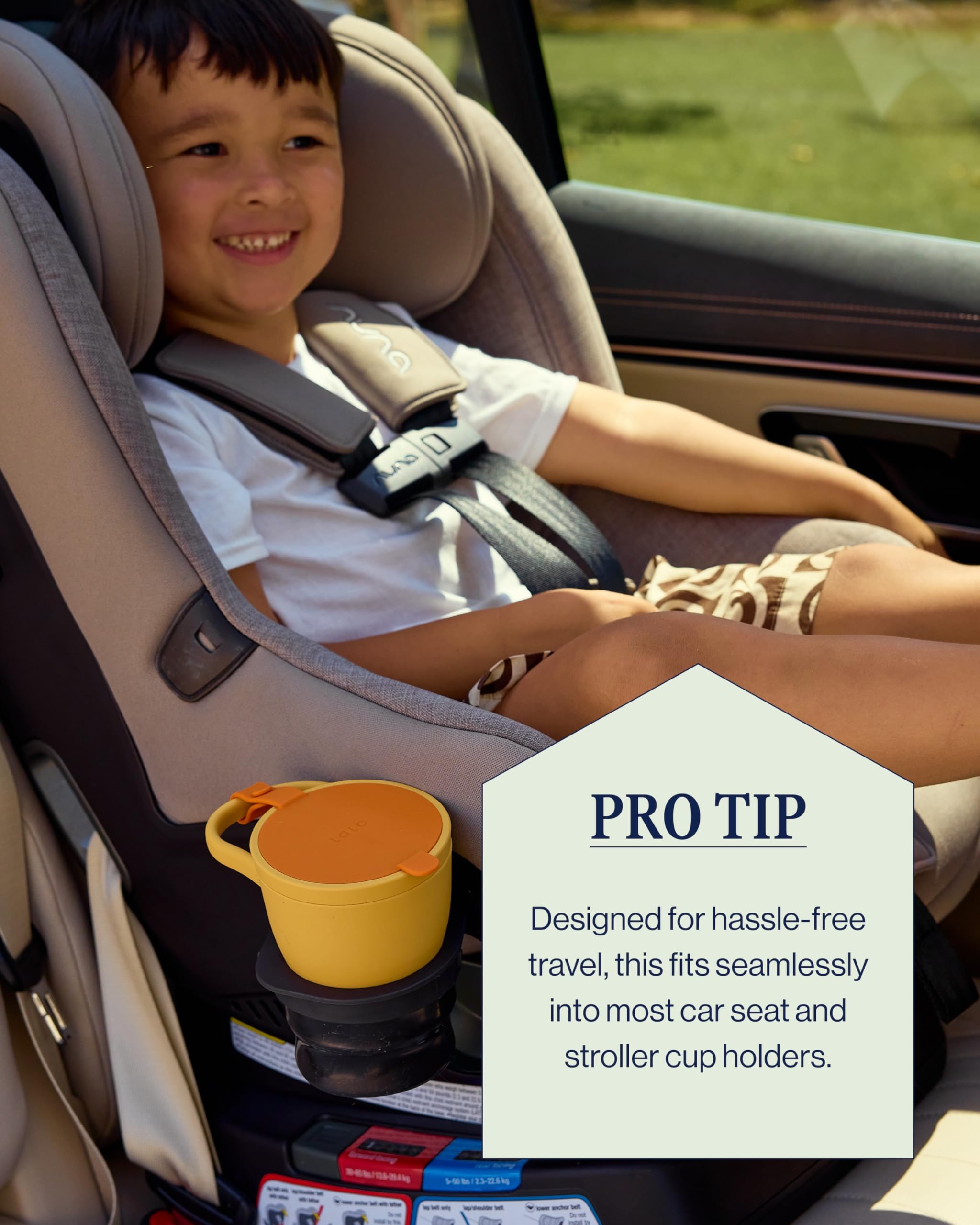 Lalo Snack Cup - Mess-Free Silicone Snack Cups for Toddlers & Babies with Detachable Lid, BPA-Free Baby Snack Containers, Fits Most Stroller & Car Seat Cup Holders, Dishwasher Safe, Sage