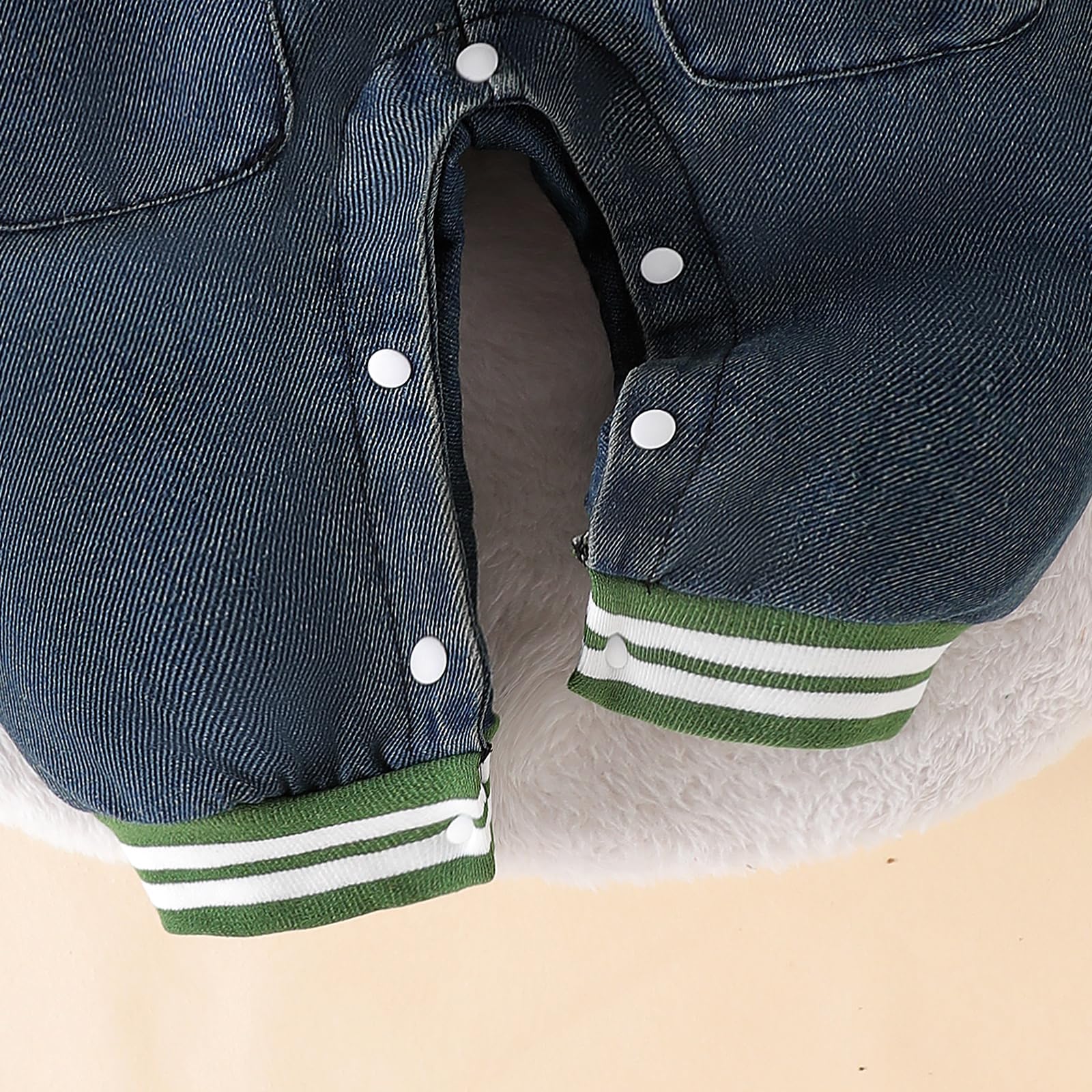 9-12 Month Boy Clothes Baby Fall Winter Outfits Infant Long Sleeve Striped Romper Cute Dog Cartoon Button Jeans Overalls Pants Set Green 9-12 Months
