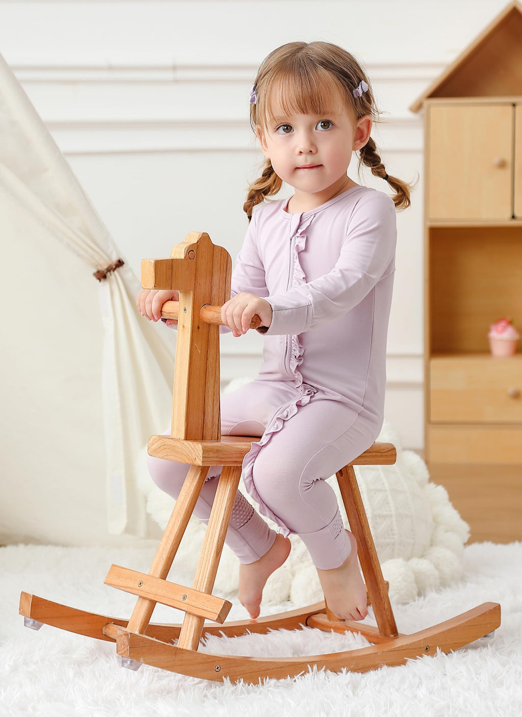 JunNeng Baby Girl Viscose from Bamboo Sleeper Pajamas with Mitten Cuffs