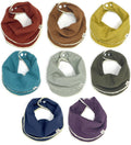 Kishu Baby Indi GOTS Organic Infinity Scarf Bib Set - 4-Way Reversible, 8 Layer Muslin Drool Bibs (Fiesta Set)